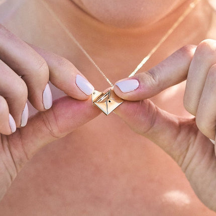 Diamond Love Letter Necklace Lifestyle 3