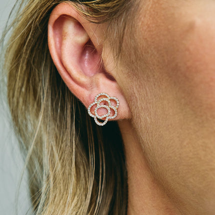 Diamond Rose Studs  Lindsey Leigh Jewelry Lifestyle