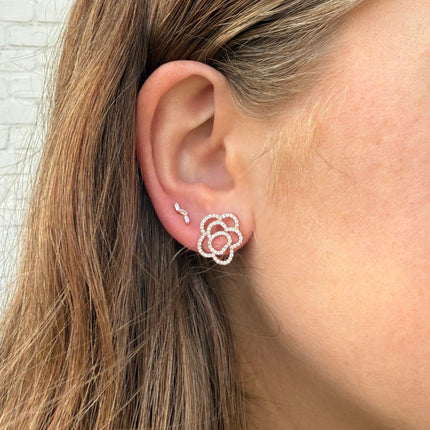 Diamond Rose Studs RG