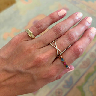 Diamond X Ring  Lindsey Leigh Jewelry.
