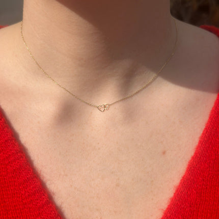 Double Heart Necklace Lifestyle 3