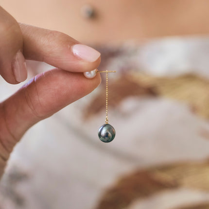 Double Pearl Dangle Earrings - Lindsey Leigh Jewelry