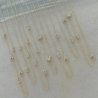 Double Sided Diamond Initial Necklace Lifestyle 3
