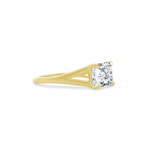 East West Emerald Cut Solitaire  Lindsey Leigh Jewelry.
