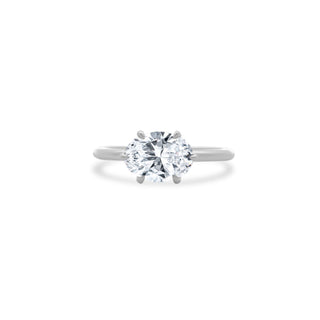 East West Oval Cut Solitaire  Lindsey Leigh Jewelry.
