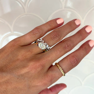 East West Oval Cut Solitaire  Lindsey Leigh Jewelry.
