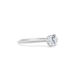 East West Oval Cut Solitaire  Lindsey Leigh Jewelry.
