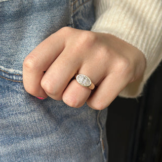 East West Solitaire Bezel Oval Lifestyle
