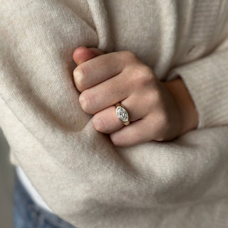 East West Solitaire Bezel Oval Lifestyle 2
