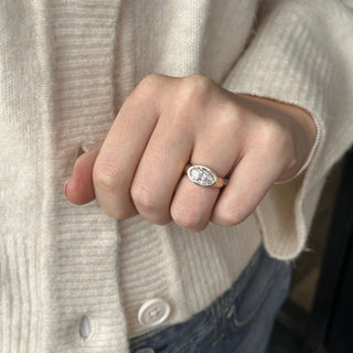 East West Solitaire Bezel Oval Lifestyle 3
