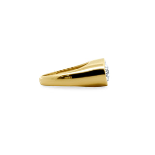 East West Solitaire Bezel Oval Side
