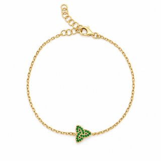 Emerald Trinity Knot Bracelet
