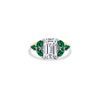 Emerald Cut With Emerald Side Stones  Lindsey Leigh Jewelry.
