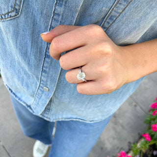 Emerald Cut with Tapered Baguette Cut Side Stones  Lindsey Leigh Jewelry.
