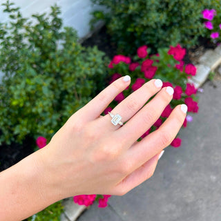 Emerald Cut with Tapered Baguette Cut Side Stones  Lindsey Leigh Jewelry.
