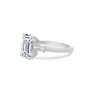 Emerald Cut with Tapered Baguette Cut Side Stones  Lindsey Leigh Jewelry.
