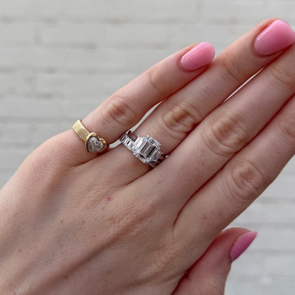 Emerald Cut with Trapezoid Cut Side Stones Lifestyle 3
