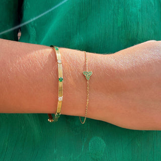 Emerald Trinity Knot Bracelet lifestyle
