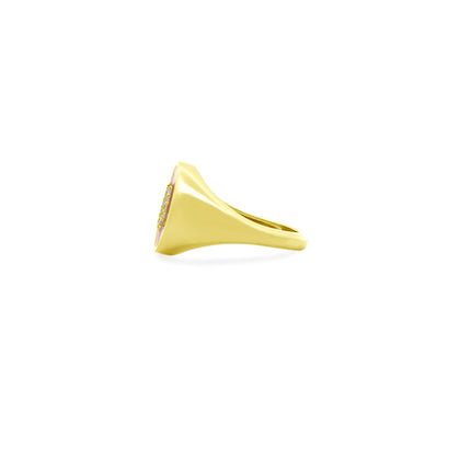 Enamel Horseshoe Signet Ring Side