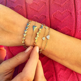 Diamond Heart Paper Clip Bracelet  Lindsey Leigh Jewelry.
