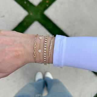 Diamond Heart Station Bracelet  Lindsey Leigh Jewelry.
