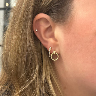 Gold Open Circle Dangle Earrings  Lindsey Leigh Jewelry.
