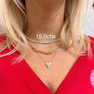 Diamond Tennis Necklace  Lindsey Leigh Jewelry.
