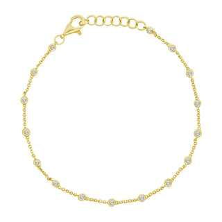 Petite Diamond Bezel Station Bracelet  Lindsey Leigh Jewelry.

