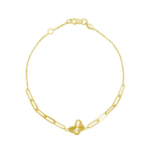Beaded Border Butterfly & Paper Clip Bracelet  Lindsey Leigh Jewelry.
