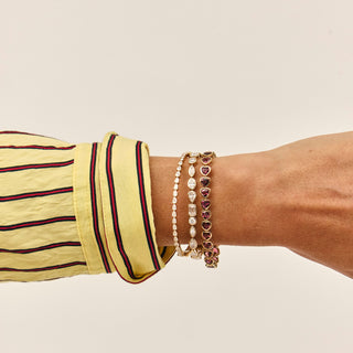 Fancy Shape Bezel Set Tennis Bracelet1
