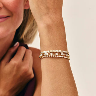 Fancy Shape Gold Bar Bezel Bracelet2
