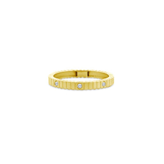Fluted Diamond Band
