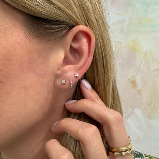 Tiny Diamond Blossom Stud  Lindsey Leigh Jewelry.
