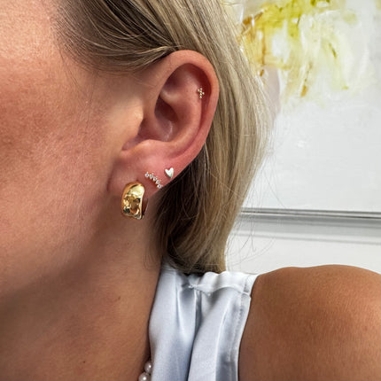 Petite Gold Heart Studs