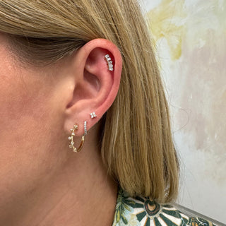 Tiny Diamond Blossom Stud  Lindsey Leigh Jewelry.
