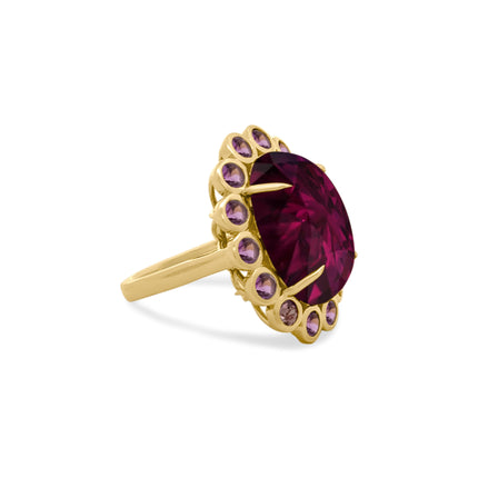 Gemstone Bubble Ring Side