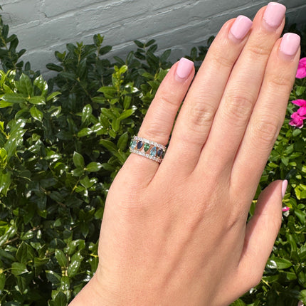 Gemstone & Diamond Cage Band Lifestyle 4