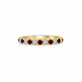 Gemstone and Diamond Halfway Band   Lindsey Leigh Jewelry
