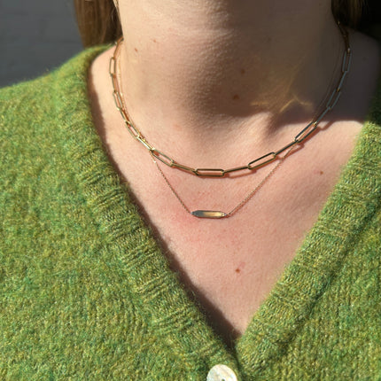 Gold Bar Necklace Lifestyle 1