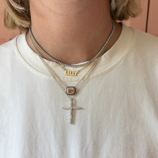Gold Bubble Name Necklace  Lindsey Leigh Jewelry.
