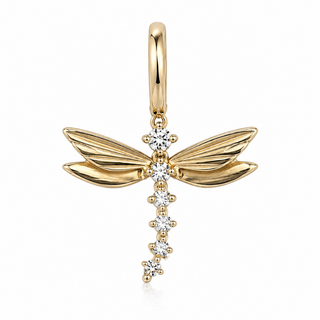 Golden Dragonfly Charm
