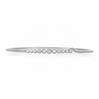 Graduated Bubble Bangle in White Gold   Lindsey Leigh Jewelry
