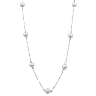 Gray Pearls by the Yard Necklace WG
