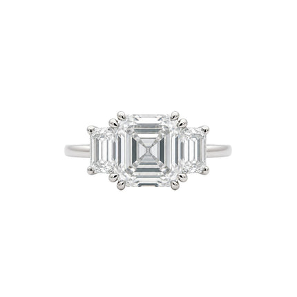 4.52ct Asscher Cut With Cadillac Side Stones