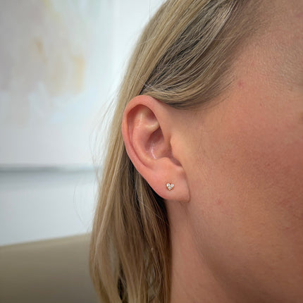 Heart Diamond Studs