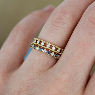 Birthstone Marrakesh Halfway Band  Lindsey Leigh Jewelry.
