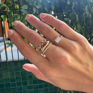 East West Radiant Cut Solitaire  Lindsey Leigh Jewelry.
