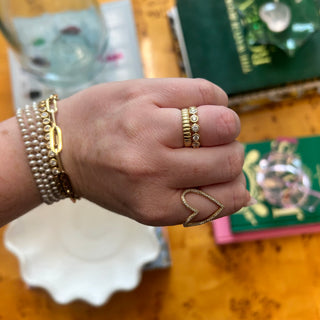 Gold Bar Ring  Lindsey Leigh Jewelry.

