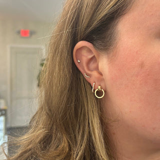 Gold Open Circle Dangle Earrings  Lindsey Leigh Jewelry.

