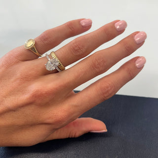 2.55ct Oval Diamond on Diamond Band  Lindsey Leigh Jewelry.

